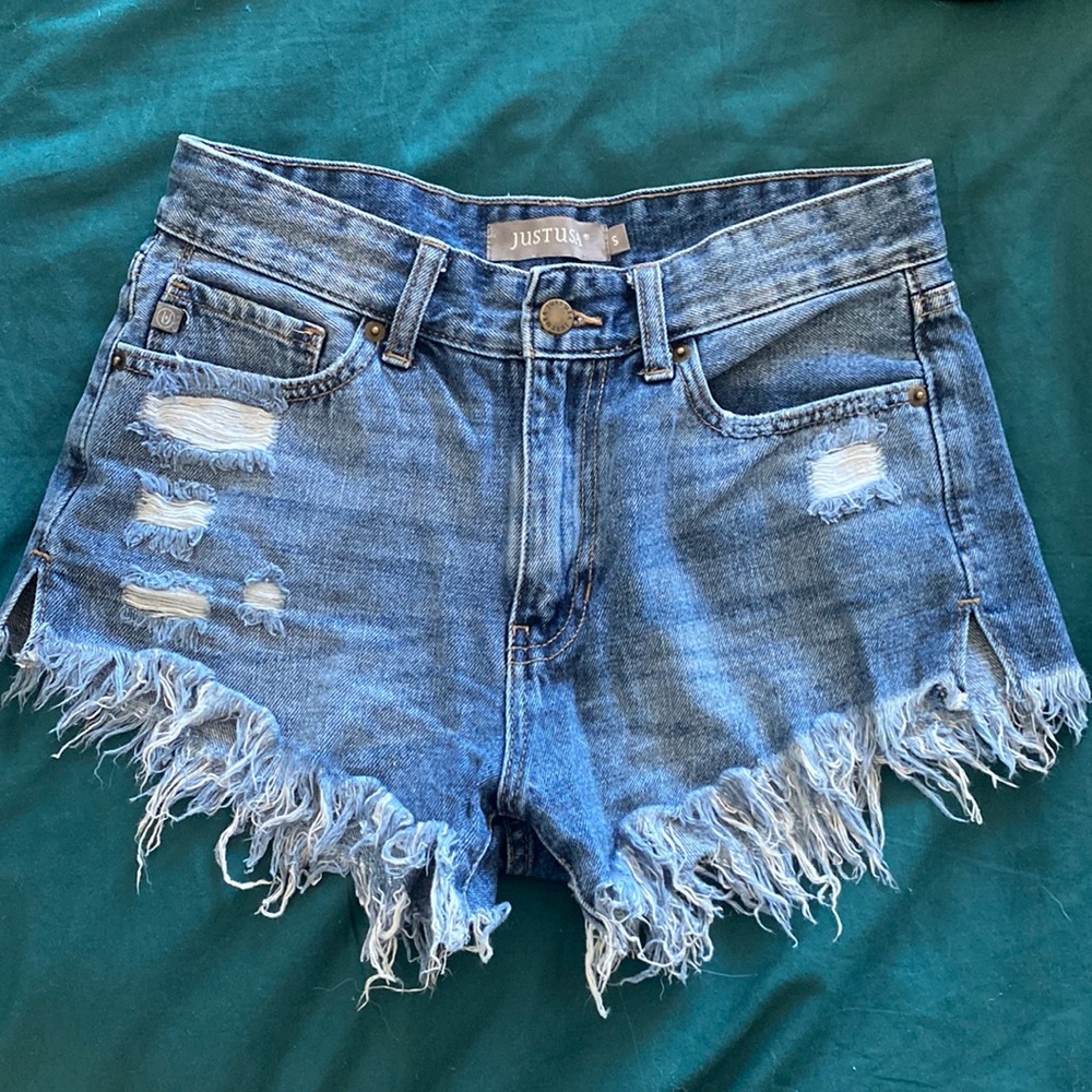 JustUSA Just USA Size Small (2/4) Denim Cutoff Jean Shorts EUC No stretch